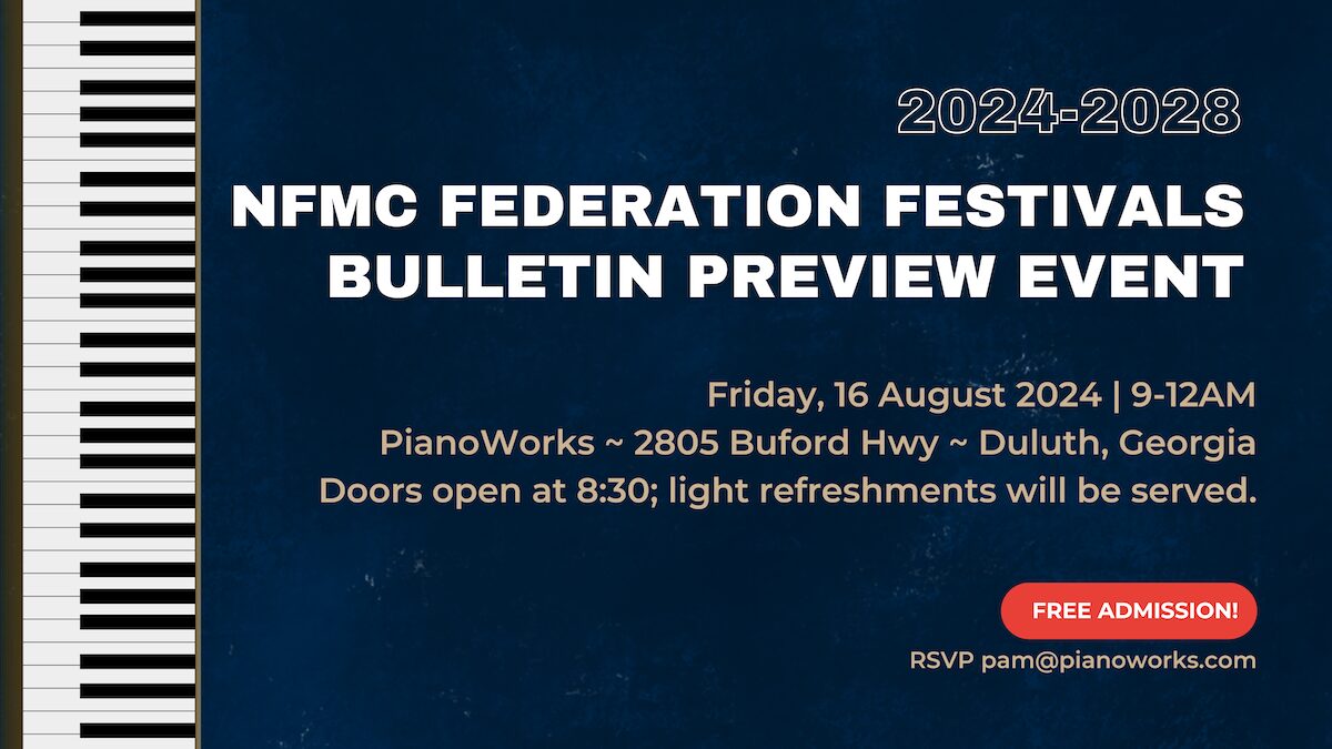 NFMC Federation Festivals Bulletin Preview Event